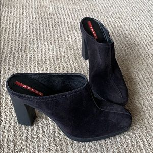 Never worn versatile Prada black booties.